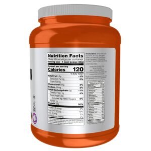 NOW Sports Nutrition, Whey Protein Isolate, 25 G With BCAAs, Creamy Vanilla Powder, 1.8-Pound - Image 2