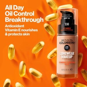 Revlon Colorstay SPF 15 Makeup Foundation for Combination/Oily Skin, Mocha, 1 Fl Oz - Image 7