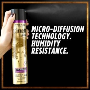L'Oreal Paris Elnett Satin Extra Strong Hold Hairspray, Travel size, 2.2 Ounce (6 Count) (Packaging May Vary) - Image 3