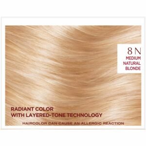 L'Oreal Paris Excellence Age Perfect Layered Tone Flattering Color, 8N Medium Natural Blonde Set (Packaging May Vary) - Image 4