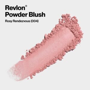 Revlon Blush, Powder Blush Face Makeup, High Impact Buildable Color, Lightweight & Smooth Finish, 004 Rosy Rendezvous, 0.17 oz - Image 2