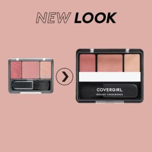 COVERGIRL Instant Cheekbones Contouring Blush Peach Perfection, Palette, .29 Oz, Blush Makeup, Pink Blush, Lightweight, Blendable, Natural Radiance, Sweeps on Evenly - Image 2