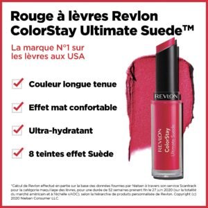 REVLON Lipstick, ColorStay Ultimate Suede Lipstick, High Impact Lip color with Moisturizing Creamy Formula, Infused with Vitamin E, 075 Cruise Collection, 0.09 Oz - Image 6