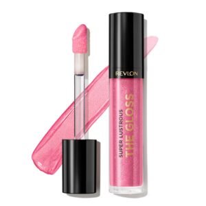 Revlon Lip Gloss, Super Lustrous The Gloss, Non-Sticky, High Shine Finish, 210 Pinkissimo - Image 1
