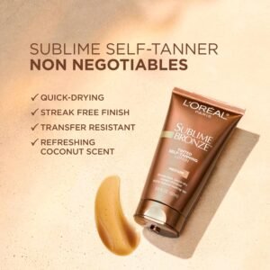 L'Oreal Paris Sublime Bronze Tinted Self Tanning Lotion, Medium Natural Tan 5 fl. Oz - Image 6