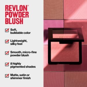 Revlon Blush, Powder Blush Face Makeup, High Impact Buildable Color, Lightweight & Smooth Finish, 004 Rosy Rendezvous, 0.17 oz - Image 3