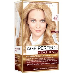 L'Oreal Paris Excellence Age Perfect Layered Tone Flattering Color, 8N Medium Natural Blonde Set (Packaging May Vary) - Image 5