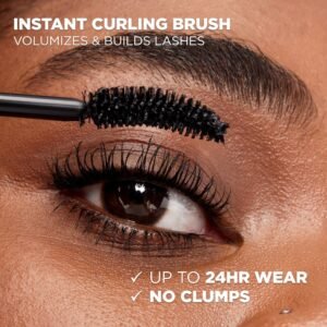 L'Oreal Paris Makeup Voluminous Original Curved Brush Mascara, Black, 0.28 Fl Oz - Image 5