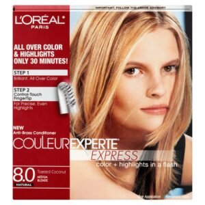 L'Oreal Paris Couleur Experte 2-Step Home Hair Color and Highlights Kit, Toasted Coconut - Image 1