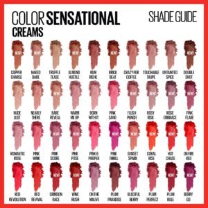 Maybelline Color Sensational Lipstick, Lip Makeup, Cream Finish, Hydrating Lipstick, Nude, Pink, Red, Plum Lip Color, Truffle Tease, 0.15 oz; (Packaging May Vary) - Image 5