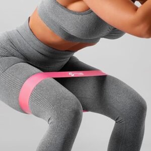 Limm by Fittest Pro Resistance Loop Bands for Legs and Butt, Fabric Exercise Loop Pink Color Set of 5 Bands Yoga, Pilates, Rehab, Fitness, Strength Bands - Image 5