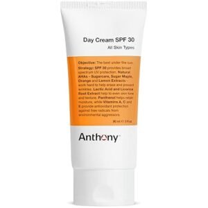 Anthony Day Cream SPF 30 Men’s Face Moisturizer with Sunscreen – Anti-aging Face Lotion and Broad-Spectrum Sunblock – Lightweight, Non-Comedogenic Formula for All Skin Types – 3 Fl Oz - Image 1