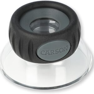 Carson LumiLoupe Plus 17.5x Power Stand Loupe Magnifier with Dual Lens Focusing System (LO-15), Black - Image 1