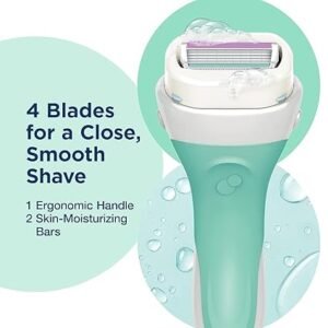 Schick Intuition Razors for Women with Sensitive Skin | 1 Razor & 2 Intuition Razor Blades Refill with Organic Aloe - Image 3