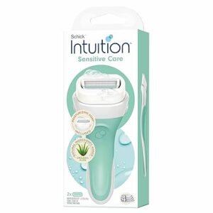 Schick Intuition Razors for Women with Sensitive Skin | 1 Razor & 2 Intuition Razor Blades Refill with Organic Aloe - Image 1