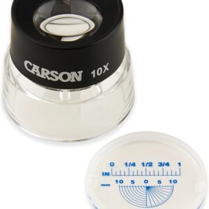 Carson LumiLoupe 10x Power Pre-Focused Stand Magnifier With Dual Lens and Snap-On Reticle (LL-20) - Image 1
