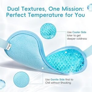 NEWGO Cooling Eye Mask for Puffy Eyes, Cold Eye Mask Eye Ice Pack for After Eyes Surgery, Tension Stress Relief, Itchy Eyes, Headaches, Dark Circles - Blue - Image 4