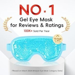NEWGO Cooling Eye Mask for Puffy Eyes, Cold Eye Mask Eye Ice Pack for After Eyes Surgery, Tension Stress Relief, Itchy Eyes, Headaches, Dark Circles - Blue - Image 3