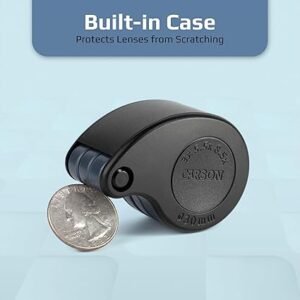Carson TriView 3X/5.5X/8.5X Folding Loupe Magnifier with Built-in Case (TV-36), Black - Image 3