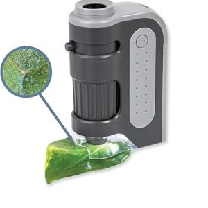 Carson MicroBrite Plus 60x-120x LED Lighted Pocket Microscope, Portable Handheld Microscope for Adults, Mini Microscope for Student Science Lab, STEM Educational Portable Microscope (MM-300) - Image 1