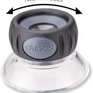 Carson LumiLoupe Plus 17.5x Power Stand Loupe Magnifier with Dual Lens Focusing System (LO-15), Black - Image 2
