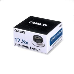 Carson LumiLoupe Plus 17.5x Power Stand Loupe Magnifier with Dual Lens Focusing System (LO-15), Black - Image 4
