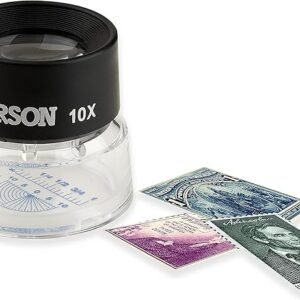 Carson LumiLoupe 10x Power Pre-Focused Stand Magnifier With Dual Lens and Snap-On Reticle (LL-20) - Image 4