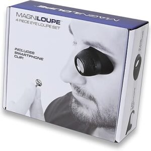 Carson 4 Piece MagniLoupe Eye Loupe Set with Smartphone Adapter ML-20, X-Large - Image 2
