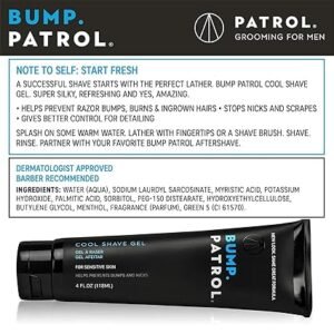 Bump Patrol Cool Shave Gel - Sensitive Clear Shaving Gel with Menthol Prevents Razor Burn, Bumps, Ingrown Hair - 4 Ounces - Image 3