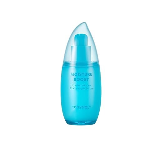 TONYMOLY Moisture Boost Serum, Cooling Marine Concentrate with Chlorella & Seaweed, Hydrating, Mosturizer,