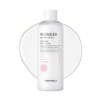 TONYMOLY Wonder Ceramide Mochi Toner, Dewy, Glass Skin Toner, Hydrate & Strengthens for Stronger and Healthier Skin, 16.9 oz