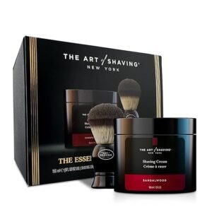 The Art of Shaving Icon Duo Kit – Sandalwood Shaving Cream (5 oz) and Shaving Brush – Prevents Shaving Burn for the Perfect Shave – Suitable for All Skin Types - Image 1