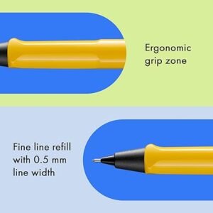 LAMY safari yellow - Mechanical Pencil with ergonomic grip & body made of robust ASA plastic - ideal for drawing & writing - including LAMY M 41 fine line refill 0.5 mm & eraser tip - Image 4