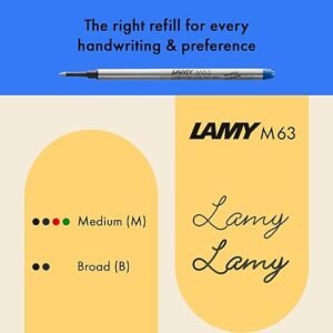 Lamy AL-star oceanblue - Rollerball Pen pen with transparent, ergonomic grip & line width M - lightweight aluminum body - including rollerball refill M 63 in black - Image 5