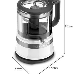 KitchenAid KFC3516WH 3.5 Cup Food Chopper, White - Image 3