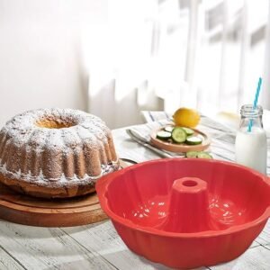 SILIVO 10 inch Bundt Cake Pans (2 Pack) - Nonstick Silicone Bundt Pans for Jello, Monkey Bread and Bundt Cake - Image 3