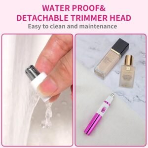 AREYZIN Ear And Nose Hair Trimmer 2022 Professional Usb Rechargeable Nose Trimmer For Men And Women Nose Clippers Eyebrow Facial Body Grooming Kit Ipx7 Waterproof Dual Edge Blades, Blue - Image 4