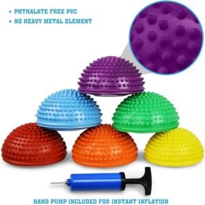 Yes4All Balance Pods Hedgehog with Hand Pump – Sensory Stepping Stone for Children, Kids Pods/Balancing (Set of 6) - Image 4