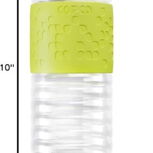 Copco Hydra Reusable Tritan Water Bottle with Spill Resistant Lid and Non-Slip Sleeve, 20-Ounce, Light Green - Image 2