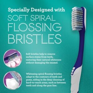 GuruNanda Whitening Toothbrush with Softex Bristles & Non-Slip ErgoDexa Handle, Gentle for Sensitive Teeth & Gums, Promotes Optimal Oral Well-Being in Adults & Kids (Pack of 4) - Image 3