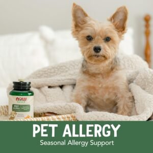 NOW Pet Health, Pet Allergy Supplement, Formulated for Cats & Dogs, NASC Certified, 75 Chewable Tablets - Image 4